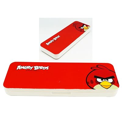 Angry Birds Red and White Plastic Pencil Box