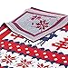 Blueberry Pet Super Soft Cozy Ugly Christmas Reindeer Knitted Throw Blanket, 50” x 60”, Tango Red & Navy Blue