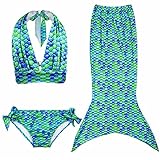 Newland Girl's 3pcs Mermaid Sea-Maid Tankini Marmaid Swimwear Bikini
