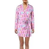 Nite Nite Munki Munki Womens Popsicles Longsleeve Hooded Robe (XS/S) Pink