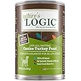 Nature's Logic Grain-Free Canned Dog Food - 95% Animal Proteins - 100% Natural Wet Dog Food Cans - No Common Allergens - All Life Stages - Ideal for Sensitive Dogs - Turkey, 12/13.2oz