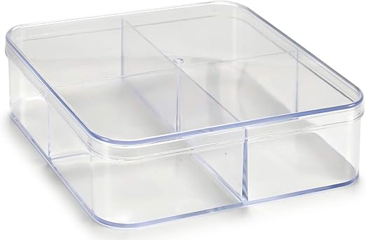 AR Caja metacrilato Organizador, 12x12x3 cm: Amazon.es: Hogar