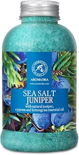 AROMATIKA Juniper Bath Salt 600g | Essential Oils Juniper Cypress Lemongrass