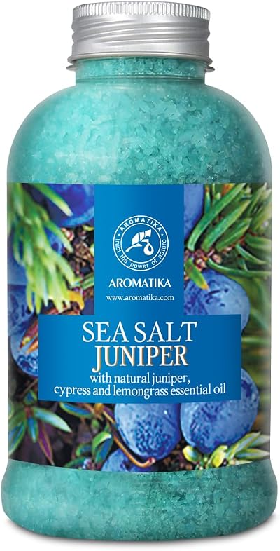 AROMATIKA Juniper Bath Salt 600g | Essential Oils Juniper Cypress Lemongrass