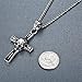 Men's Stainless Steel Gothic Skull Cross Biker Pendant Necklace, 24
