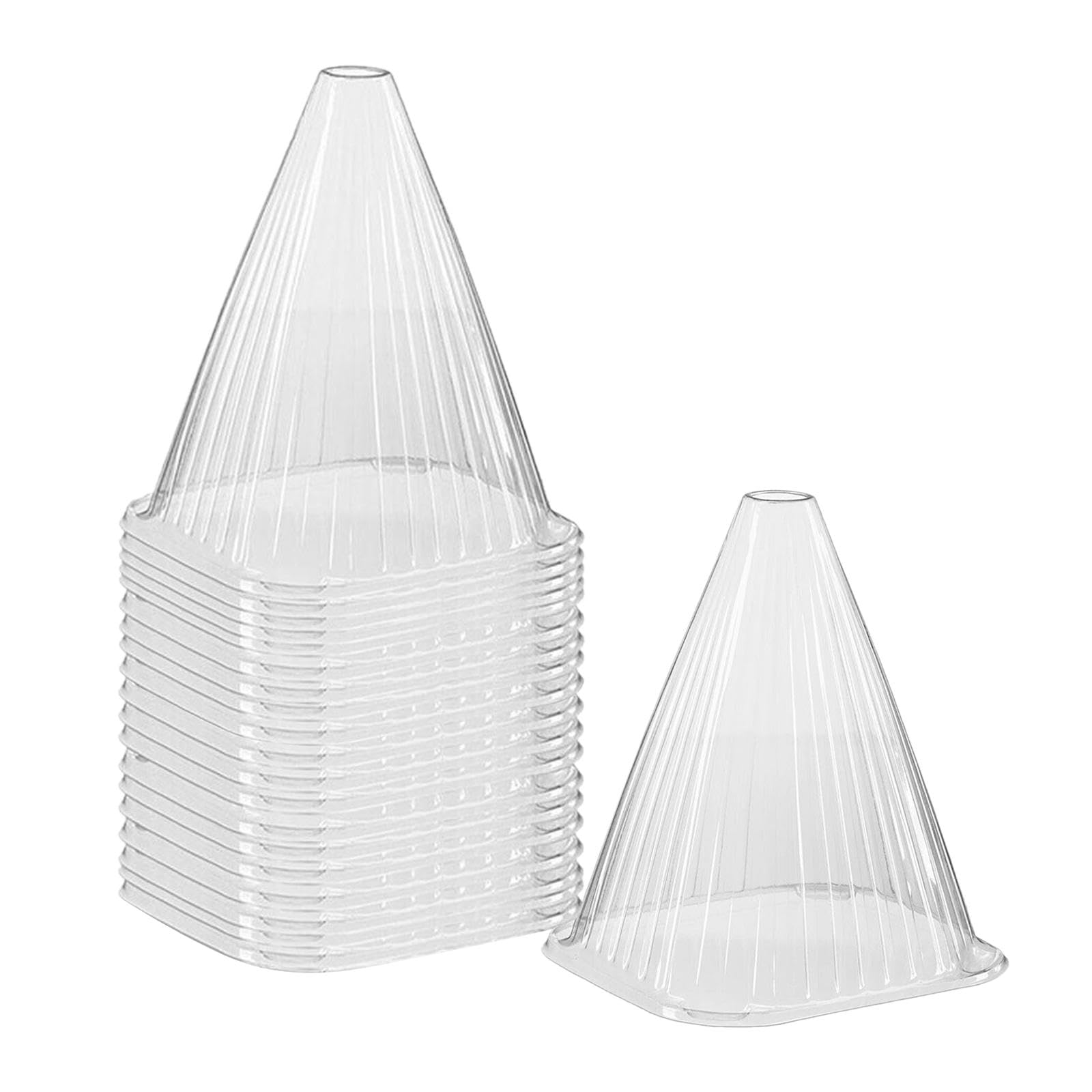 Qianly Garden Cloche Plants Protector Clear Large Plant Bell Cloches Plant Dome Bell Cover for Garden Greenhouse Plants Fruits Planter (Clear-20Pcs)