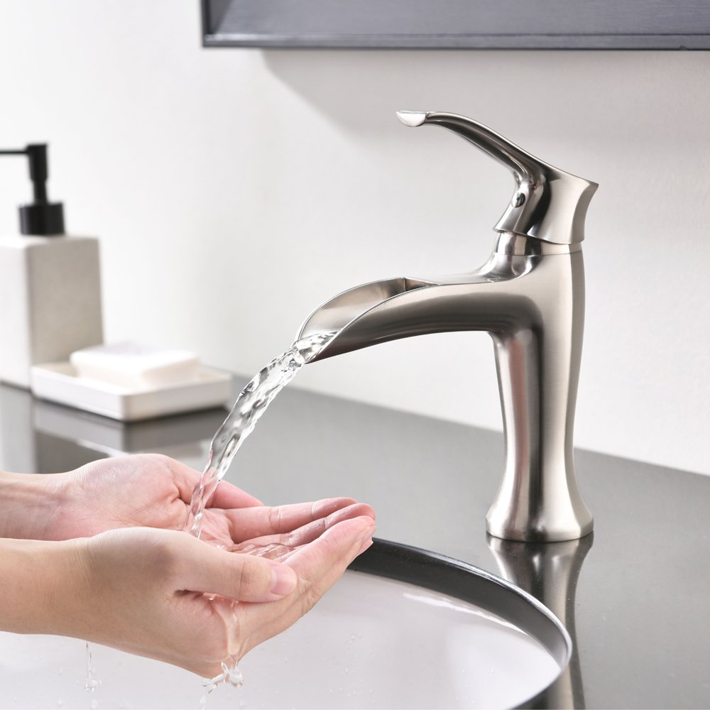 Commercial Modern Stainless Steel Single Handle Brushed Nickel Bathroom