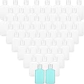 APACALI 100PCS Plastic Travel Bottles 2oz Mini Shampoo Bottles Small Empty Bottles Refillable Cosmetic Containers with Flip Cap Clear Portable Small Bottles for Liquid, Lotions, Toner, Body Soap