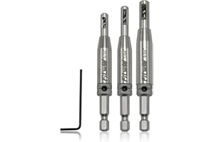 FiLwW Self-Centering Drill Bit Set, CC2430 3/32", 7/64", 9/64" Self Centering Drill Bit VIX Bit for #6 8 10 Screws