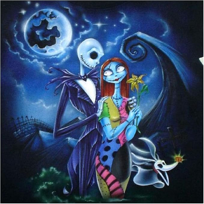 DIY 5D Diamond Painting by Numbers Kits, Jack and Sally, The Nightmare