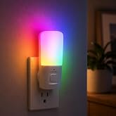L LOHAS LED Night Light Kids, Plug in LED Night Lights for Kid, 2Pack | 9-Color Changing, Dusk to Dawn Sensor Bright Nightlight, Plug-in Night Light for Hallway Stairway Bedroom Christmas Gift