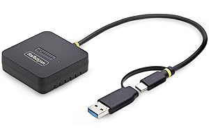 StarTech USB-C/USB-A to M.2 NVMe Dock Adapter, 10Gbps, Tool-Free External M.2 NVMe SSD Reader, B+M/M-Key