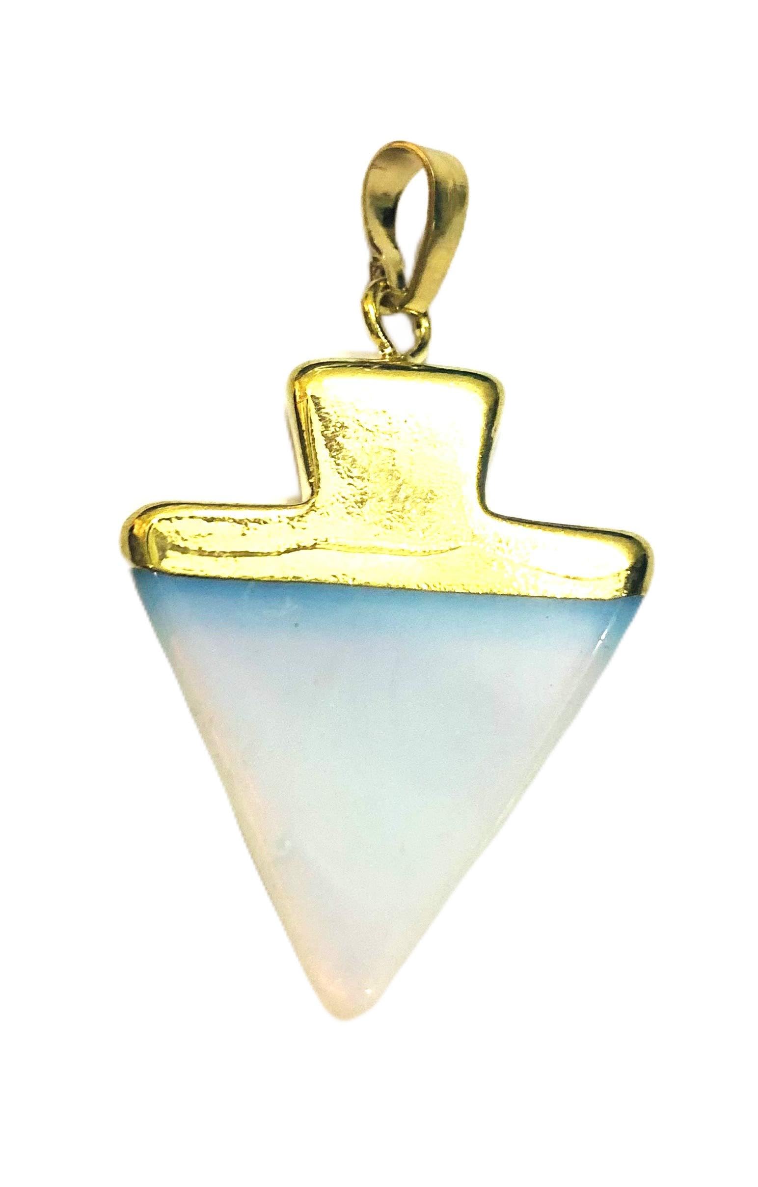 CRYSTALMIRACLE Opalite Pendant Fashion Gift wellness positive energy peace meditation accessory handcrafted