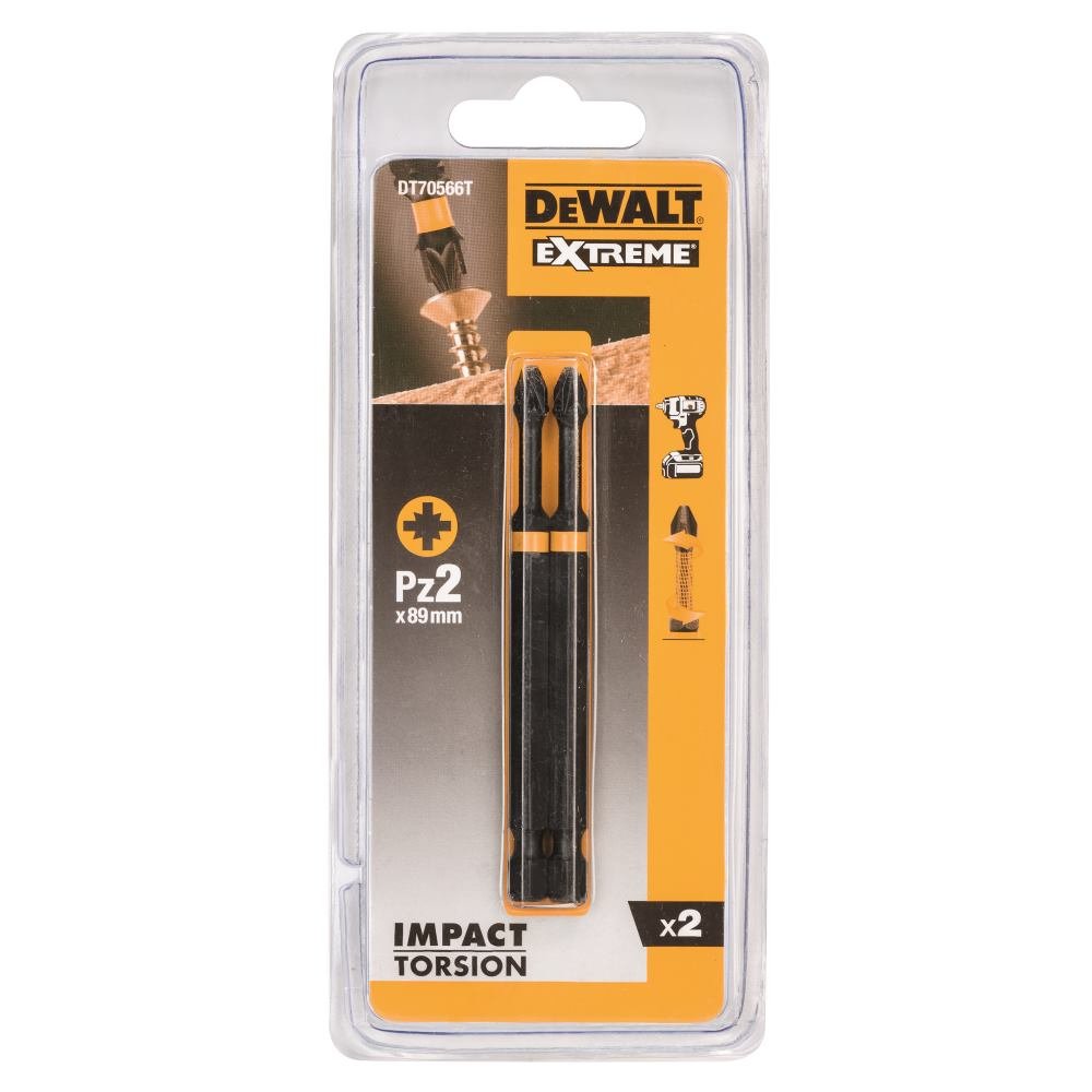 DeWalt DT70566T-QZ IR Torsion bit, Yellow, 85 mm, 2 pieces
