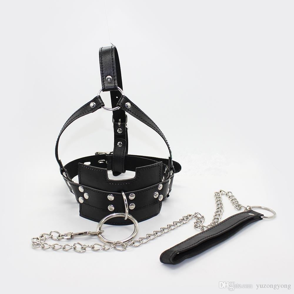 The Bondage Locker Head Harness Veil Gag With Lead Ring