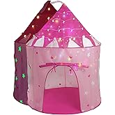 LimitlessFunN Princess Pop Up Kids Play Tent | Includes Star Lights & Carrying Case |, Children Indoor Castle Playhouse for Girls, Toddlers, 41" D x 41" W x 53" H