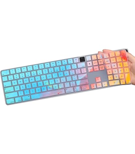 WSLUCKO Keyboard Cover Skin for 2021 New Apple iMac Magic Keyboard