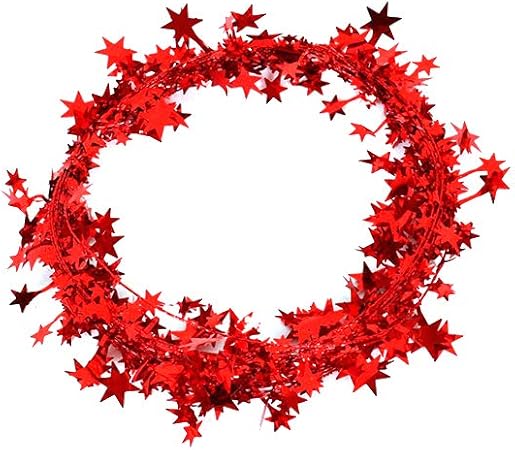 La Stella Di Natale Film.Rrunzfon Glitter Film Forma Di Stella Di Metallo Garland String Creativo Delicato Forma Di Ornamenti Di Natale Del Pendente Della Stella Di Natale Decorazioni Dell Albero Ornamenti D Attaccatura Amazon It Casa E Cucina