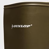 Dunlop Dull Unisex Full Knee Waterproof Rain Boots Green Crepe PVC Wellies EU34 view 6