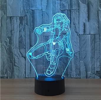 Lámpara De Ilusión Visual 3D Luz De Noche De Acrílico Transparente Led