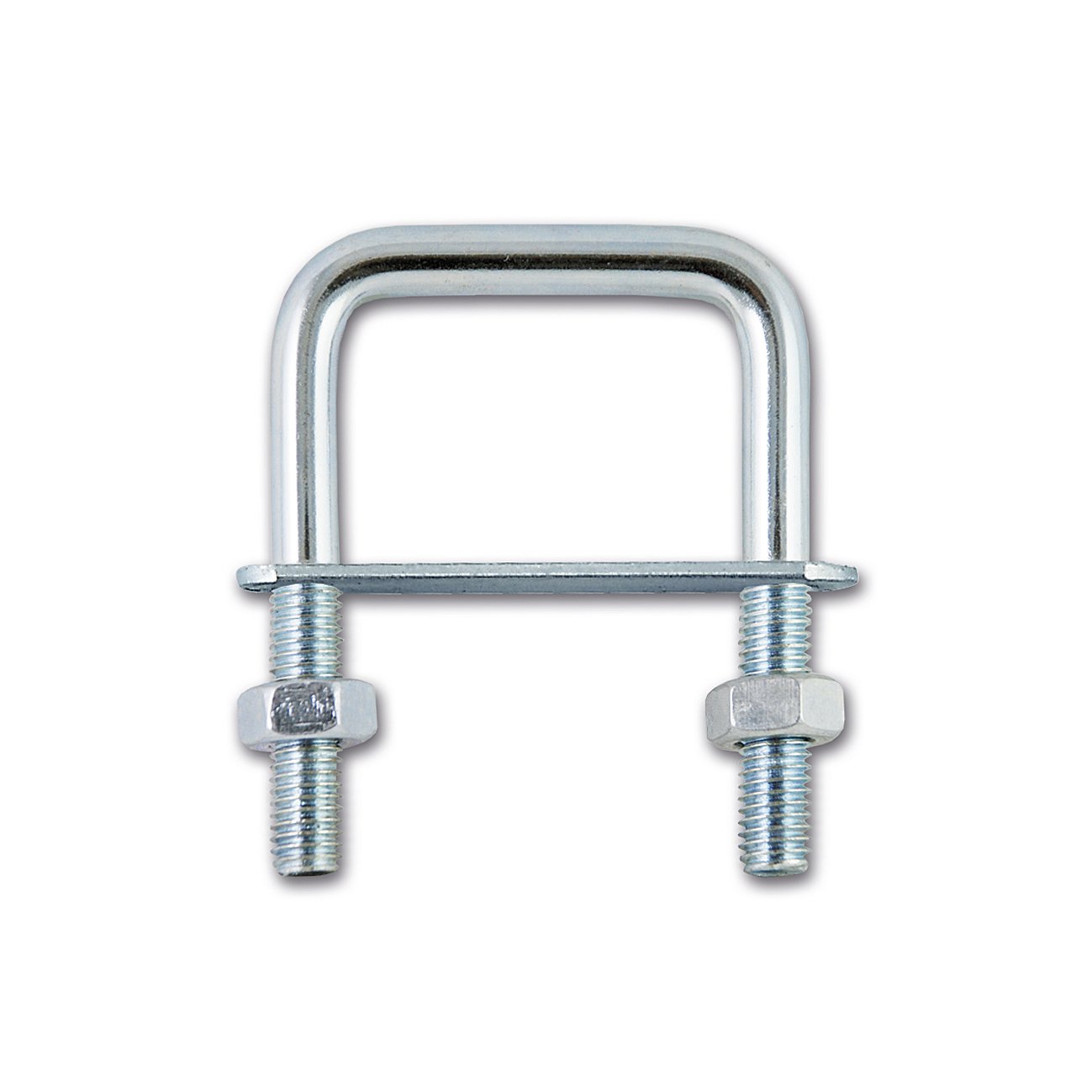 Chapuis BFC1 Brides Square with Platinum Fixing Tube Galvanised Steel M6, Grey, 48 x 14 mm/31 mm, Set of 2