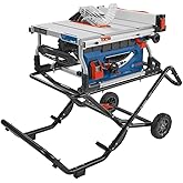 BOSCH GTS15-10 10 Inch Portable Jobsite Table Saw with Gravity-Rise Wheeled Stand, 15 Amp, 32-1/8 Inch Rip Capacity, 4 HP