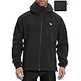 BALEAF Men's Rain Jacket Waterproof Running Cycling Windbreaker Golf Hiking Gear Hood Raincoat Packable Reflective