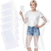 APEXUP Disposable Rain Ponchos for Adults, 5/10/50 Family Pack | 40% Thicker PE, Waterproof Protection, Individually Packed, One Size Fits Most, Compact Carry for Camping Hiking Travelling