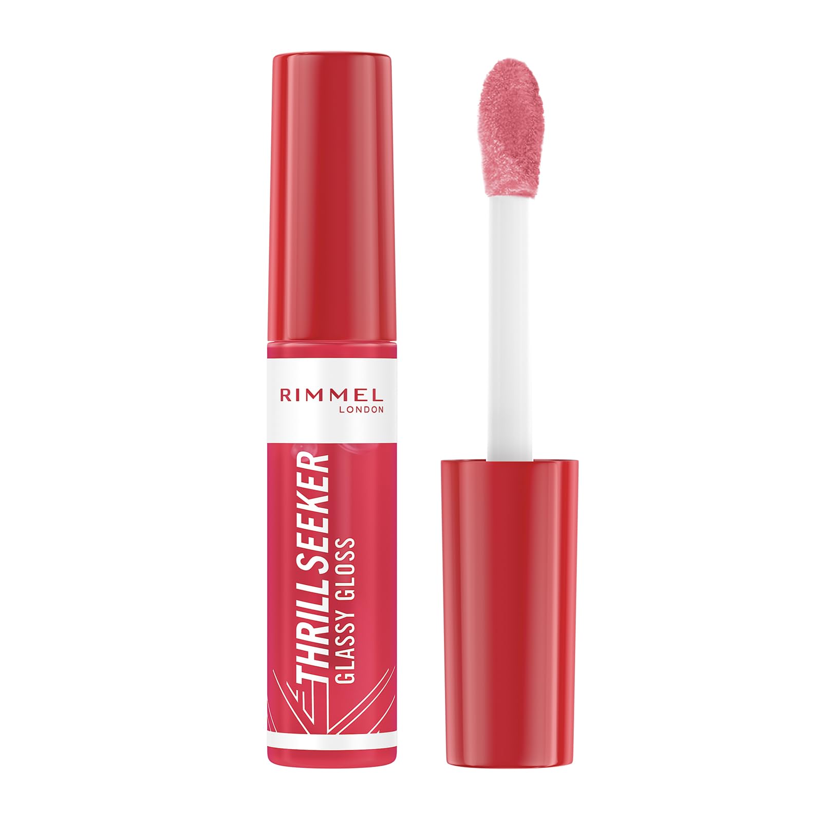 Rimmel Thrillseeker Glassy Gloss 600 Berry Glace, Hydrating Shine, Hyaluronic Acid, Anti-Oxidant Complex, Non-Sticky, Big Applicator, Healthy-Looking Lips, Delicious Scent, Vegan, Cruelty Free โ image 1