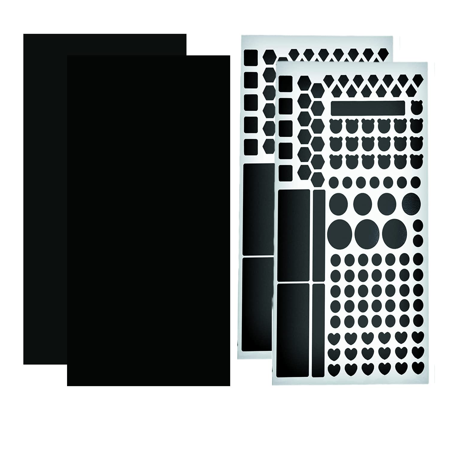 Kaiheng Dimming Stickers, LED Shading Sheets, Red Light, Blocks 50%~80%/100% Dimming, Suitable for Fans, Routers & More - Black