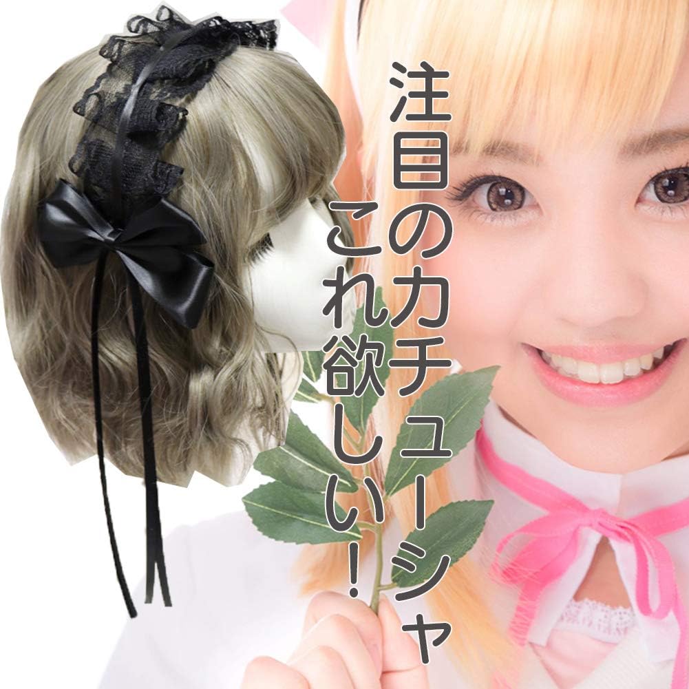 Amazon Co Jp Pkpohs カチューシャ ロリータ リボン ヘッドドレス 髪飾り ゴスロリ レース ヘアアクセサリー レッド ホビー