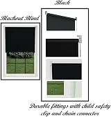 Generic Thermal Blackout Roller Blinds 60x210cm Easy Fit Fittings Included view 3