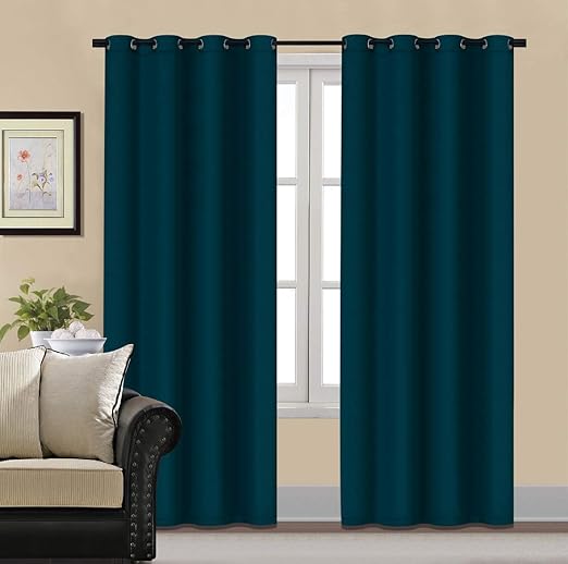 Amazon Com Hcily Velvet Blackout Curtains Dark Green Thermal