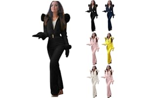 MOVNEBYRO Womens One Piece Snowsuit Waterproof Windproof Ski Suits Insulated Jumpsuit Rompers with Belts Gloves Set of Three