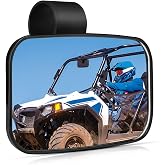ISSYAUTO Convex UTV Center Rear View Mirror for 1.5"-2" Roll Bar Clear View | Anti-spatter Glass, Compatible with Polaris RZR PRO XP, Commander and Maverick X3, Viking, Rhino, Pioneer, Kubota RTV