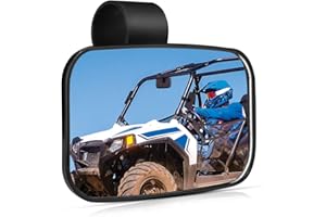 2022 UTV Mirror, ISSYAUTO Clear Convex Mirror with ShatterProof Tempered Glass and 1.5"-2" Mount Compatible with 2021 Polaris RZR PRO XP, Commander and Maverick X3, Viking, Rhino, Pioneer, Kubota RTV