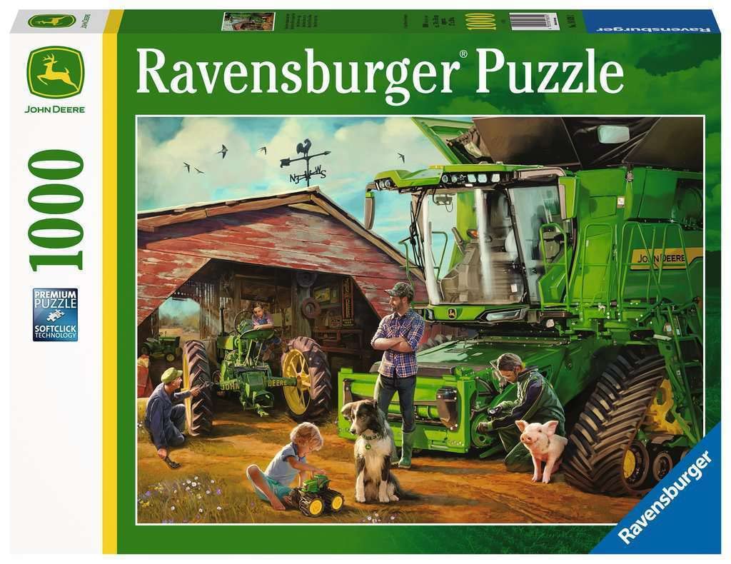 Ravensburger John Deere Then & Now 1000 Piece Jigsaw Puzzles for Adults & Kids Age 12 Year Up