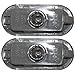 AutoandArt Brock Replacement Front Side Repeater Light Units with White Lens Compatible with 1999-2005 Golf 1995-2005 A4 1998-2005 Passat 1999-2002 Cabrio 1J0 949 117 A