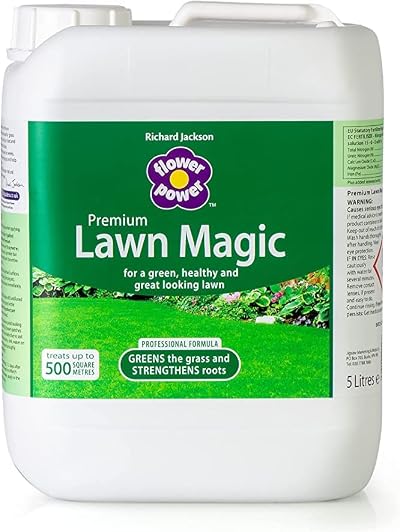Flower Power Lawn Magic 5L - Double Action Grass Feed for Strong Roots