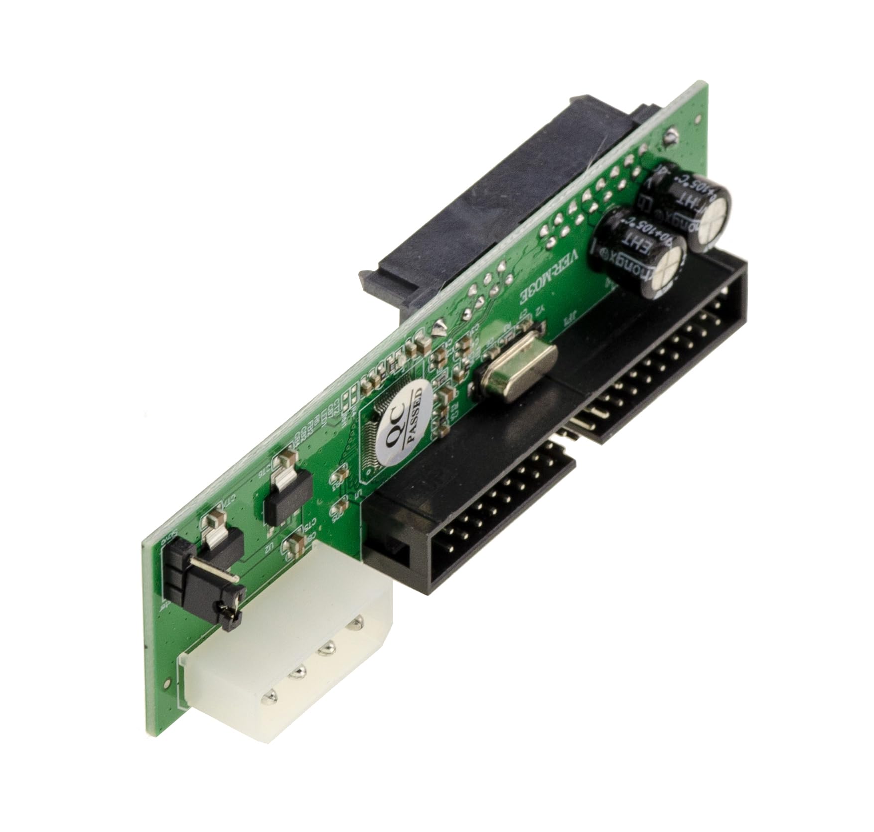 KALEA-INFORMATIQUE SATA to IDE Converter Adapter with JMICRON Chipset for connecting a SATA device to an ATA port.