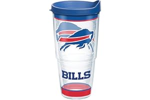 Tervis Made in USA Double Walled NFL Buffalo Bills Insulated Tumbler Cup Keeps Drinks Cold & Hot, 24oz, Tradition