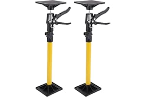 Oreilet Cabinet Jacks, 2 Pcs 50-115cm Metal Telescopic Drywall Lift Support Pole for Ceiling Cabinet Cupboard Installation, T