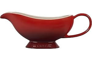 Le Creuset Heritage Stoneware Gravy Boat, Cerise