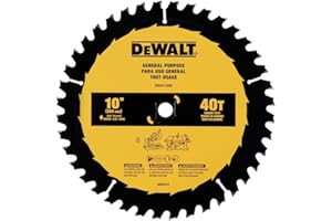 DEWALT Table Saw Blade, 10", 40 Tooth, with Fine Finish, Ultra Sharp Carbide (DWA11040)
