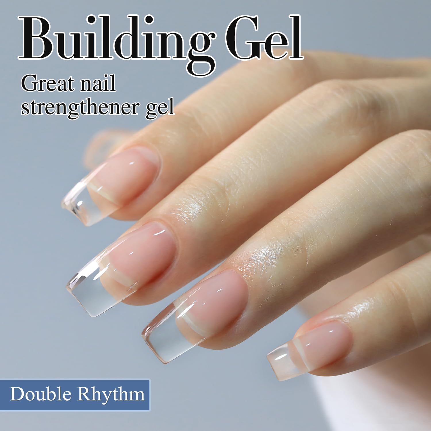 Double Rhythm Clear Gel Nail Polish 15ml Nail Strengthener Builder in a Bottle Nail Extension Hard Gel Soak Off Long Lasting UV Gel (Clear 8 in 1-1) - Image 4