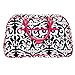 World Traveler Damask Travel Bag, Black and White with Pink Trim