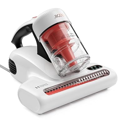 JIGOO J200 Improve Sleep Mattress Vacuum Cleaner Uv Sanitizing, Deep Cleaning Bed Vacuum Non-Destructive Fabrics, 99.9% Effective Filtration for Allergy Sufferers
