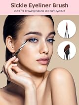 TEOYALL Eyeliner Brushes Set 4 pcs Ultra Thin Angled Flat Point Precision view 5