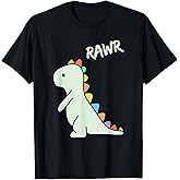 Cute Dino Rawr Dinosaur Roaring Funny Kid Dino Cartoon T-Shirt