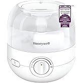 Honeywell HUL525WC Mini Mist™ Ultrasonic Cool Humidifier, White, With Essential Oil Tray, Variable Output Control, Auto Shut-